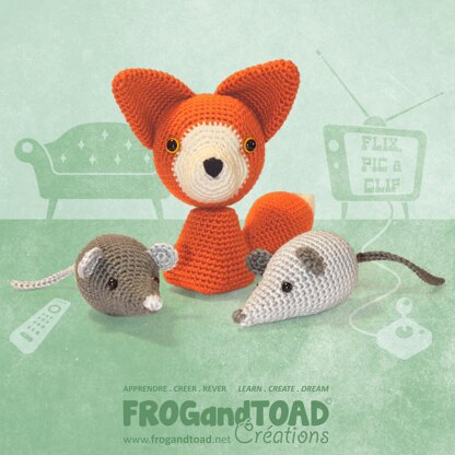 Fox Mice Mouse Renard Souris - Amigurumi Crochet - FROGandTOAD Créations