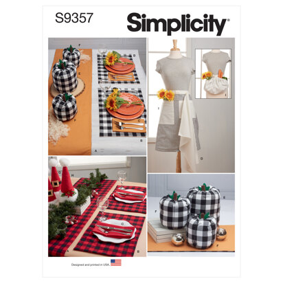 Simplicity Table Decor, Decorations, Tea Towel and Apron S9357 - Sewing Pattern