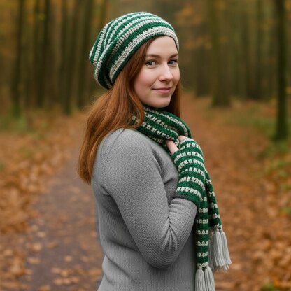 Hat, Scarf and Gloves Crochet Pattern #152