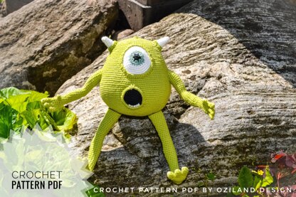 Crochet Pattern Amigurumi MIke the monster toy
