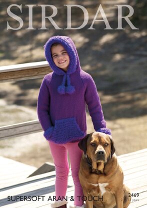 Hooded Sweater in Sirdar Supersoft Aran and Touch - 2469- Downloadable PDF