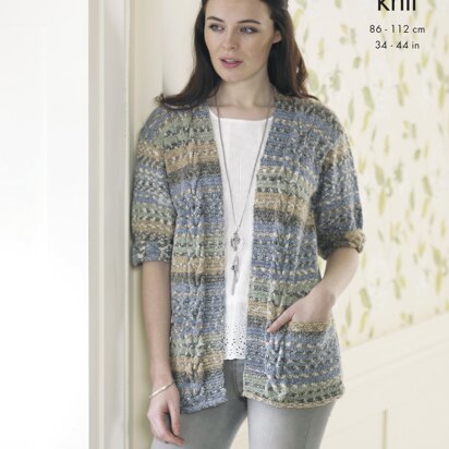 Cardigan & Sweater in King Cole Drifter DK - 4543 - Downloadable PDF