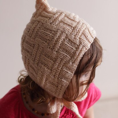Wavy Weave Bonnet - knitting pattern