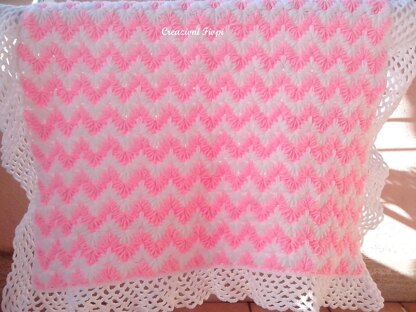 Zig zag puff baby blanket