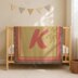 Letter K Name C2C crochet baby blanket pattern | 2 colors design