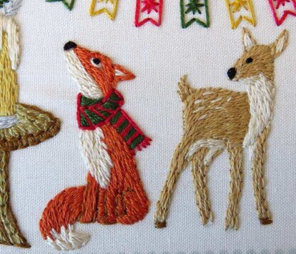 Festive Forest Hand Embroidery Pattern
