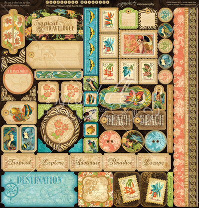 Graphic 45 Deluxe Collector's Edition Pack 12"X12" - Tropical Travelogue