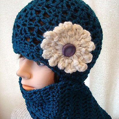 720 TEAL HAT OR WRAP AROUND TOQUE, Crochet Pattern, child and adult