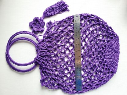 Shopping netting bag easy crochet pattern