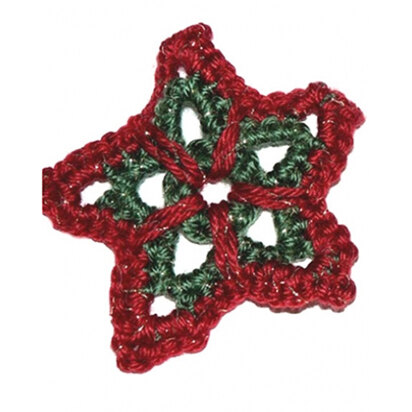 Christmas Star Ornament in Caron Simply Soft - Downloadable PDF