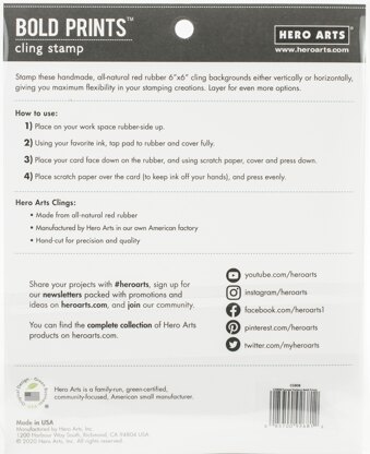 Hero Arts Cling Stamps 6"X6" - Parasol Pattern Bold Prints