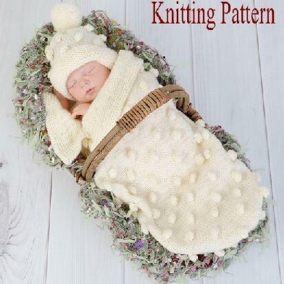 Bobble Cocoon Baby Knitting Pattern #128