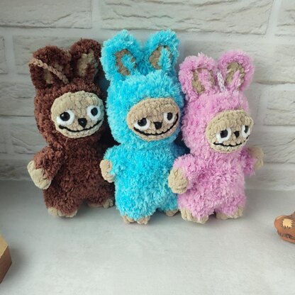 Smiling Bunny, Labubu Crochet
