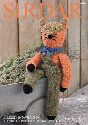 Fox in Sirdar Snuggly Snowflake DK, Harrap Tweed DK & Hayfield Bonus DK - 4874 - Downloadable PDF