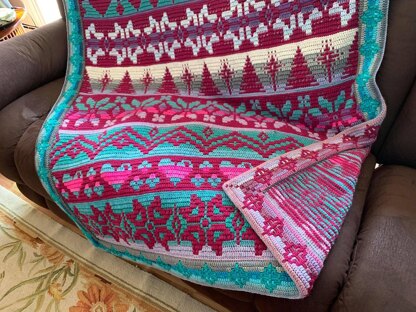 Winters Heart Mosaic Blanket