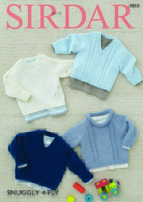 Sweaters in Sirdar Snuggly 4 Ply 50g - 4810 - Downloadable PDF
