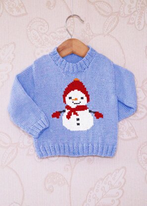 Intarsia - Snowman Chart - Childrens Sweater