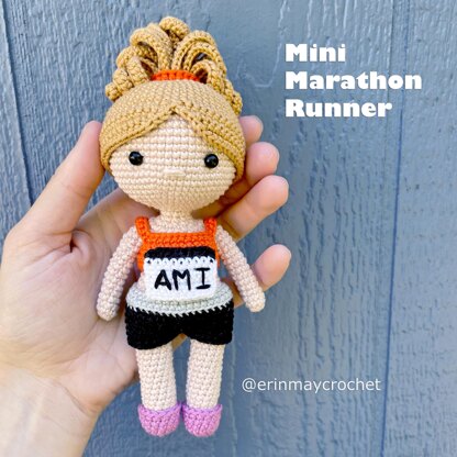 Mini Marathon Runner Amigurumi Crochet Pattern