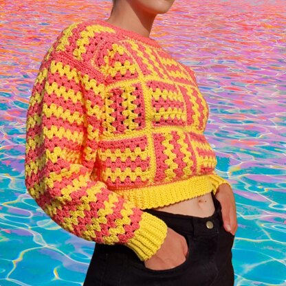 Electric Granny Square Sweater