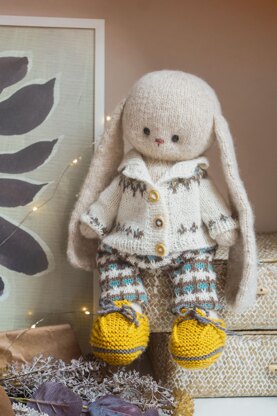 Knitting Pattern - Romantic Style Outfit for large toys