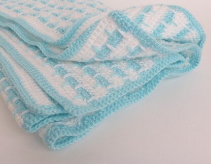 5pcs Crocheted Newborn Baby Set - blanket, top, pants, bonnet, booties