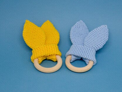 Baby teether with bunny ears