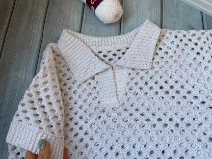 The Polo crochet shirt for woman