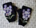 Auricula floral fingerless mitts