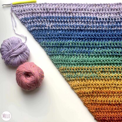 Chunky OmbRainbow Scarf