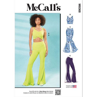 McCall's Misses' Knit Tops and Pants M8368 - Sewing Pattern