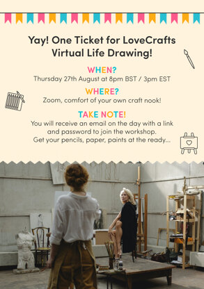 Virtual Life Drawing Class - Free Ticket in - Downloadable PDF