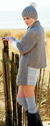 Cardigan and Hat in Rico Essentials Alpaca\nBlend Chunky - 346 - Downloadable PDF