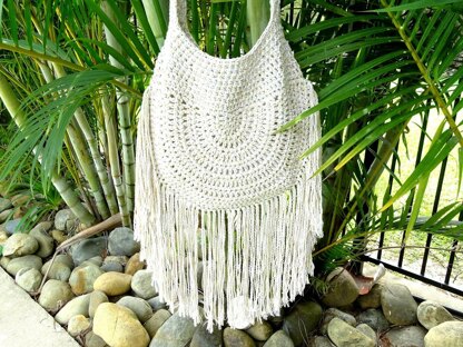 Crochet Boho Tassel Bag