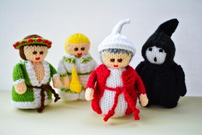 Scrooge Christmas Carol Dolls Knitting Pattern - Toy Knitting Pattern