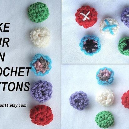 Make your own Buttons | Crochet Pattern 208