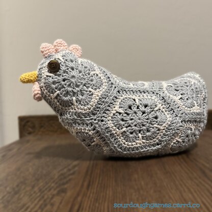 African Flower Granny Square Hen