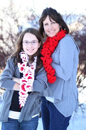 Candy Cane (Red) Ruffles Scarf