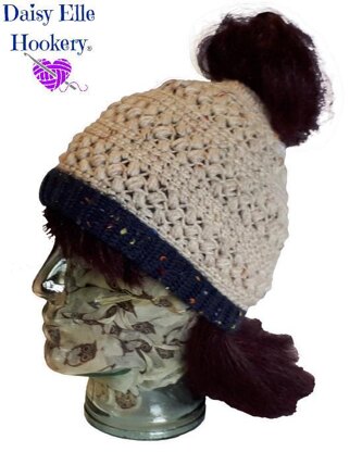 Cozy Cool Beans Messy Bun Hat