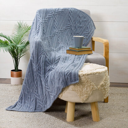 1259 Carcross -  Blanket Knitting Pattern for Home in Valley Yarns Berkshire Bulky by Valley Yarns