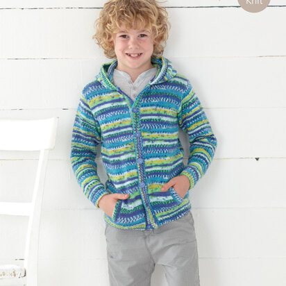 Child's Hooded Jacket in Sirdar Snuggly Baby Crofter DK - 2410 - Downloadable PDF