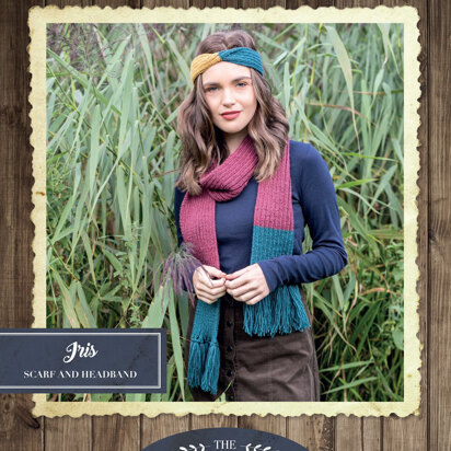 Iris Headband and Scarf in West Yorkshire Spinners Bluefaced Leicester Solids DK - Downloadable PDF - knitting pattern