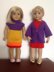 Coat of many colours and matching dress for 18 inch doll