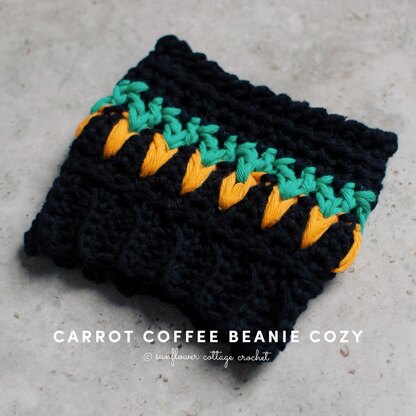 Carrot Coffee Beanie Cozy