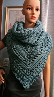 Hooded triangle scarf