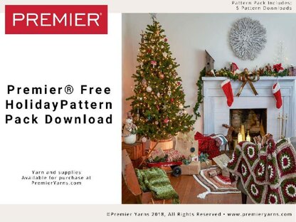 Holiday Pattern Pack in Premier Yarns Serenity Marl - SMHPP003 - Downloadable PDF