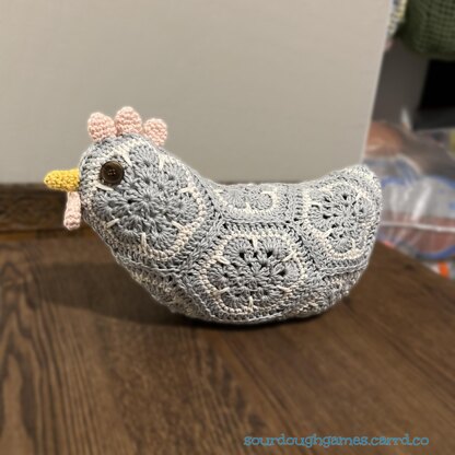 African Flower Granny Square Hen