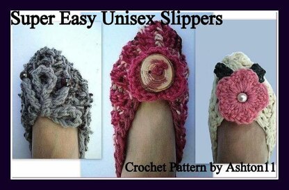 Easy Unisex Slippers | Crochet Pattern by Ashton11