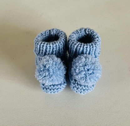 Baby Pompom Booties