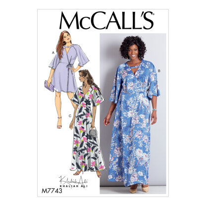 McCall's Misses'/Women's Wrap Dresses M7743 - Sewing Pattern
