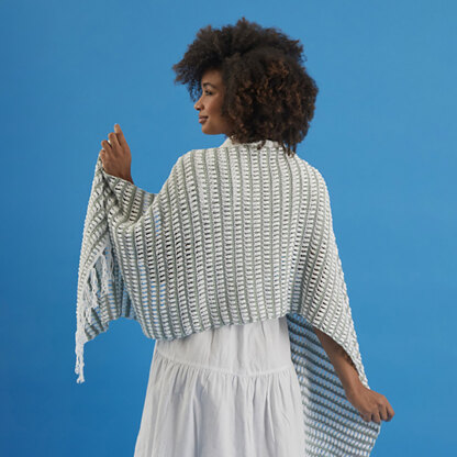 By The Beach Wrap - Free Shawl Crochet Pattern for Women in Paintbox Yarns Cotton Mix DK by Paintbox Yarns